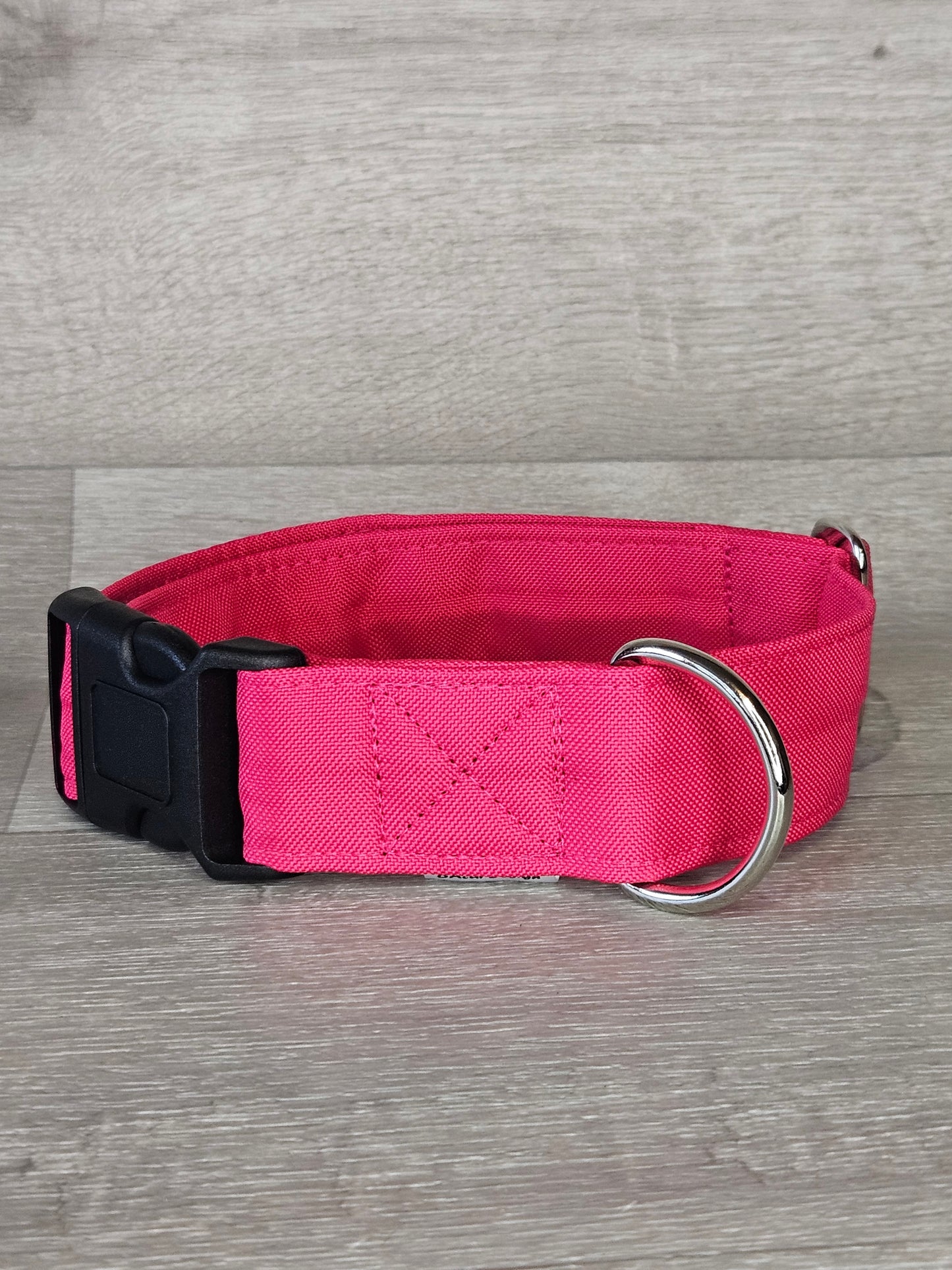 Halsband Flitzeband Halsumfang 39-59 cm, Farbe pink, verstellbar, waschbar, handgemacht - bacai-design.de