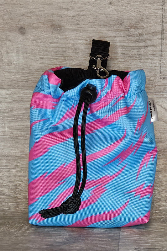 Snackbeutel, verschließbar, Zebra Muster in blau und pink,- bacai-design.de