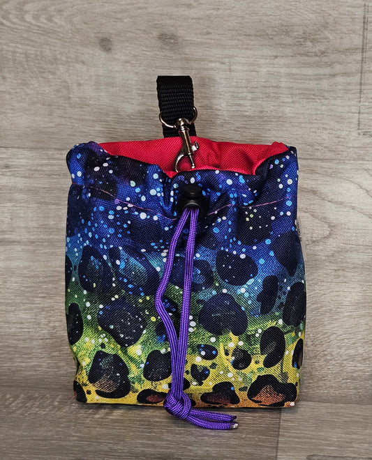 Snackbeutel, verschließbar, Außenfarbe mehrfarbig, Innenfarbe rot- bacai-design.de