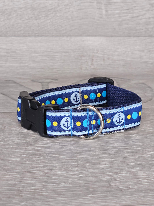 Halsband Ankerliebe Halsumfang 20-29 cm - bacai-design.de