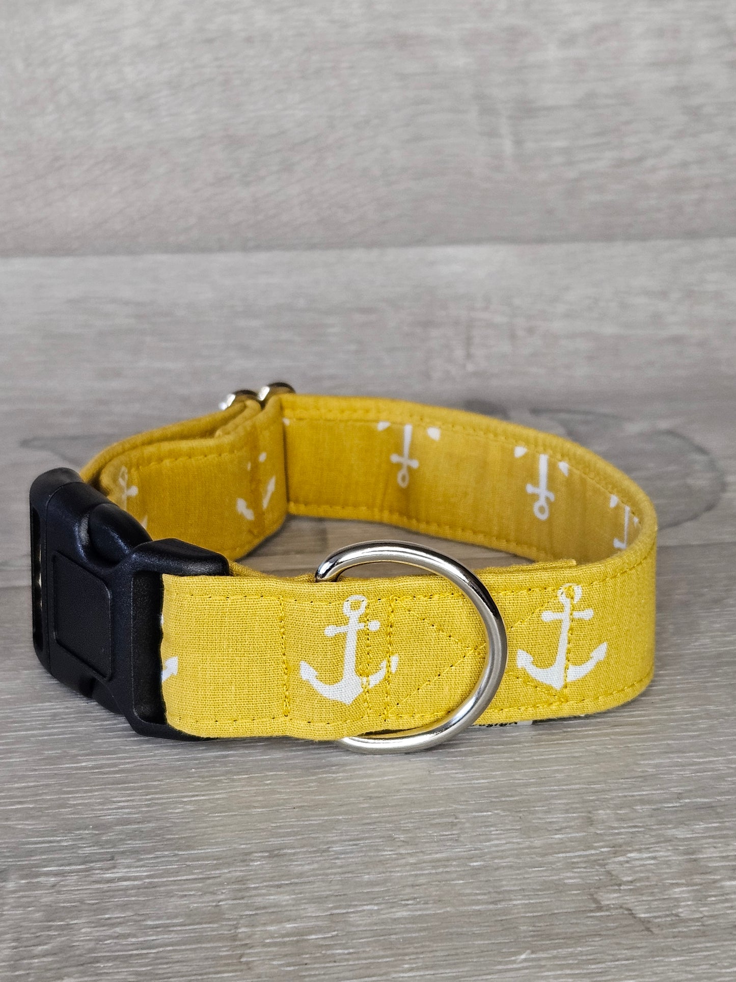 Halsband Maritime Eleganz Gelb Halsumfang 28-41 cm - bacai-design.de