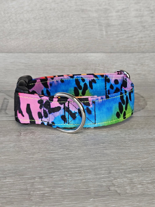 Halsband ColorCamo Halsumfang 28-41 cm, mehrfarbig, waschbar, verstellbar, handmade - bacai-design.de
