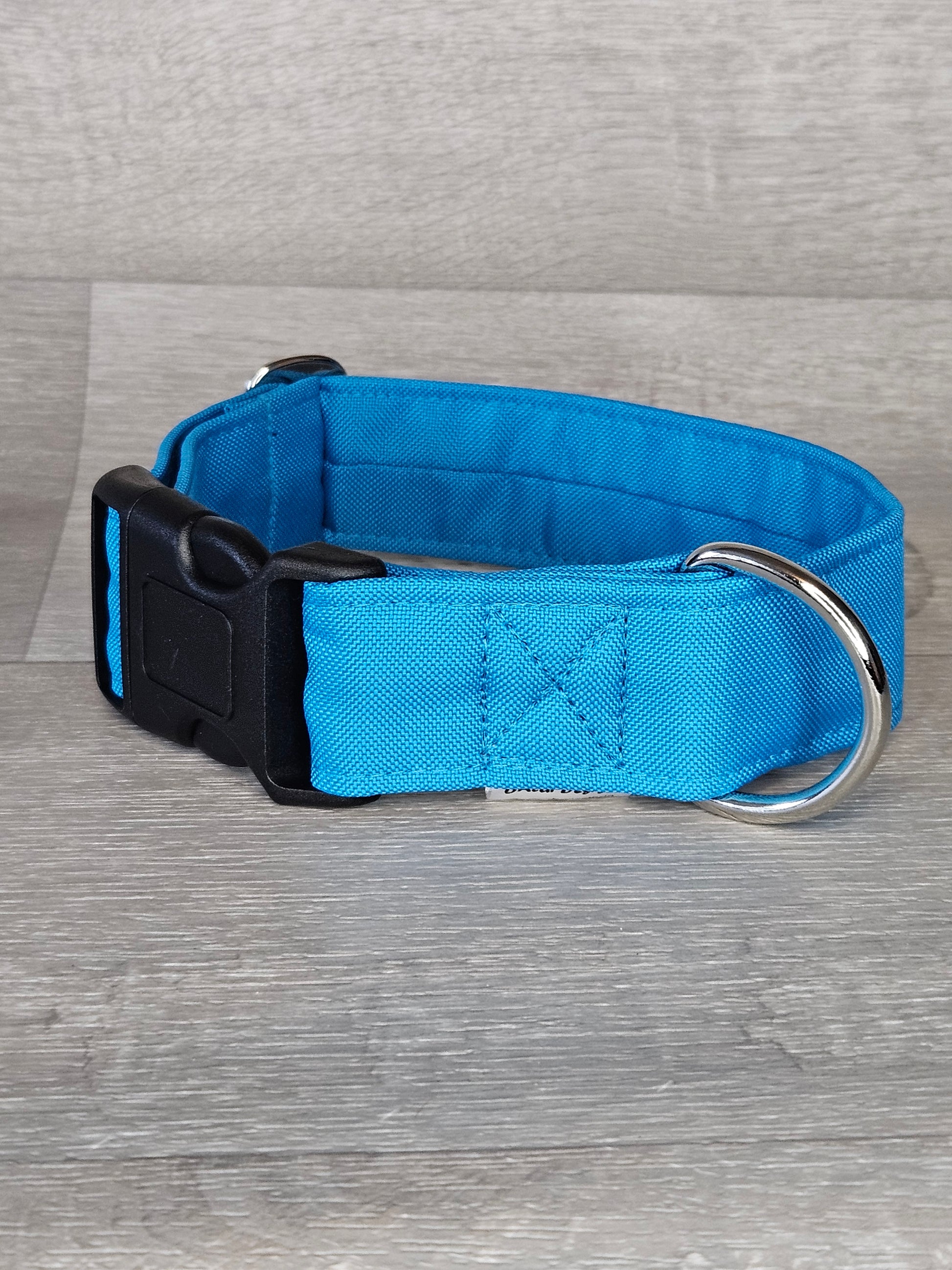 Halsband Schnalle der Freiheit Halsumfang 30-50 cm, Farbe blau, verstellbar, waschbar, handgemacht - bacai-design.de